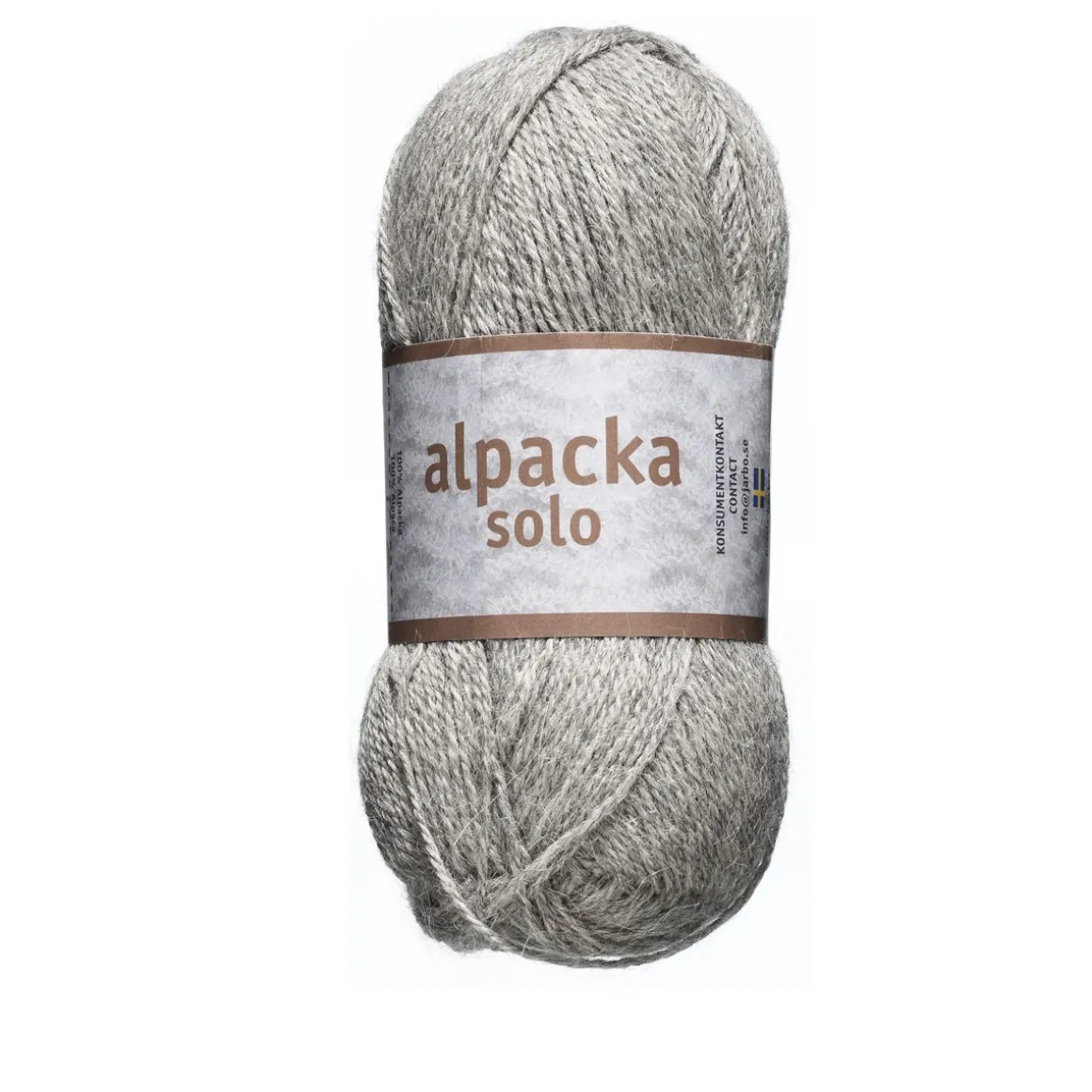Ullgarn Järbo Alpacka Solo 50 g lysegrå – 29106 Light grey