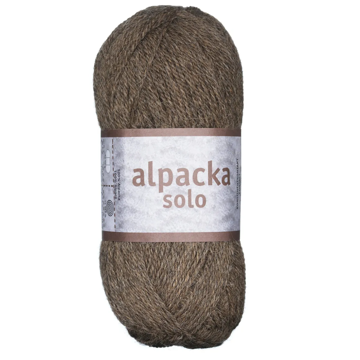 Ullgarn Järbo Alpacka Solo 50 g mokka – 29104 Coconut brown