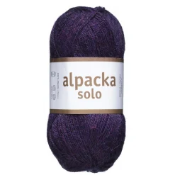 Ullgarn Järbo Alpacka Solo 50 g mørkelilla – 29128 Eggplant purple