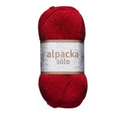 Ullgarn Järbo Alpacka Solo 50 g rød – 29109 Lingonberry red