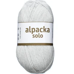 Ullgarn Järbo Alpacka Solo 50 g sølvgrå – 29129 Silver grey