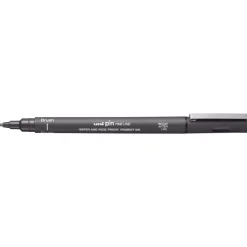 Uni Pin Fine Line Brush Dark Grey – med penselspiss