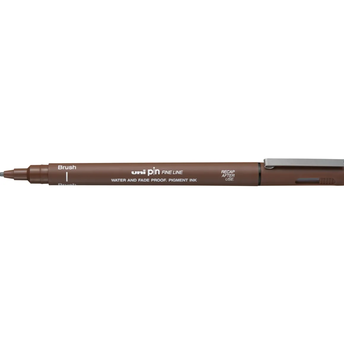 Uni Pin Fine Line Brush Sephia – med penselspiss