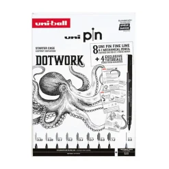 Uni Pin Fineliner Dotwork Starter Set – 8 fineliners og trykkblyant