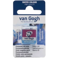 van Gogh akvarellmaling halvkopp – Permanent Red Violet 567