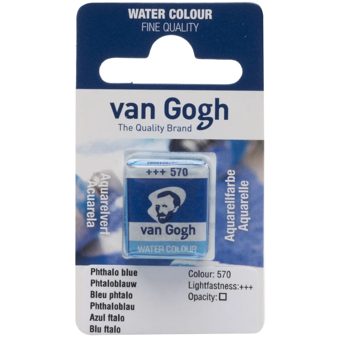 van Gogh akvarellmaling halvkopp – Phthalo blue 570