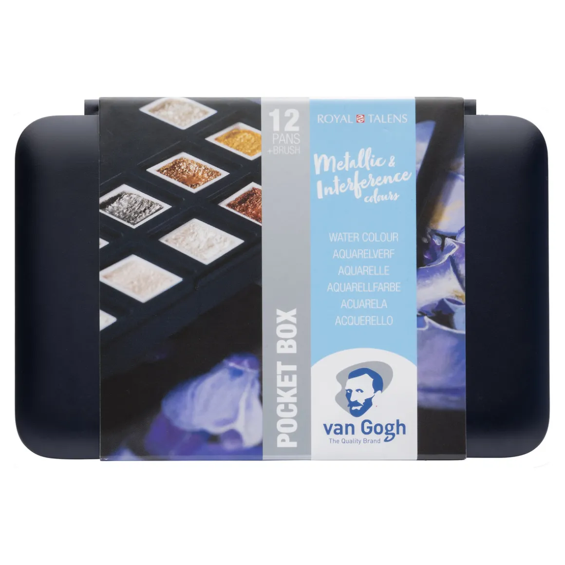 van Gogh akvarellmaling i sett – 12 halvkopper – Shades