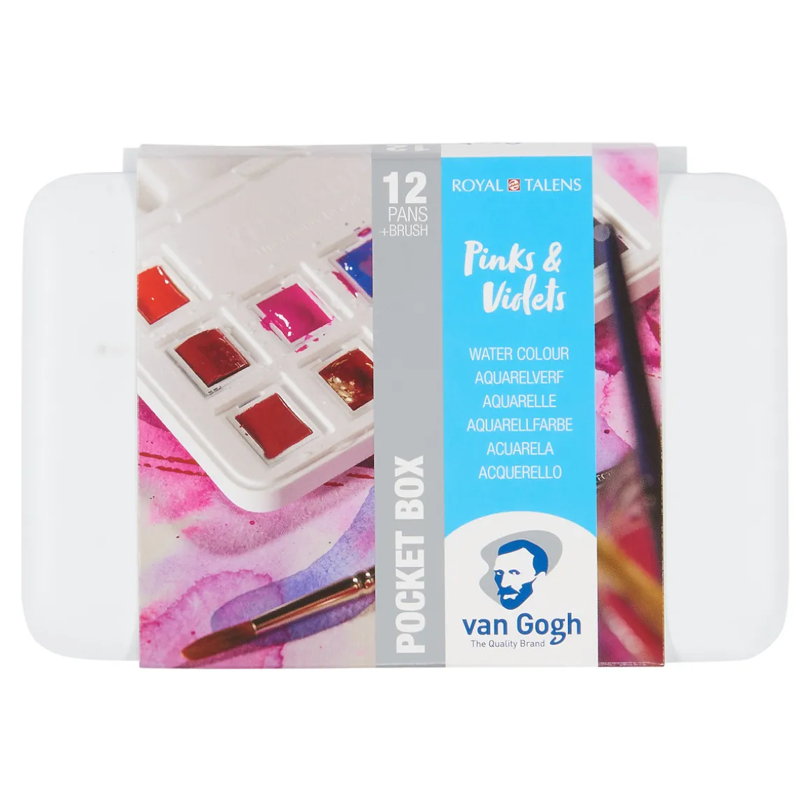 van Gogh akvarellmaling i sett – 12 halvkopper – Pink Violet