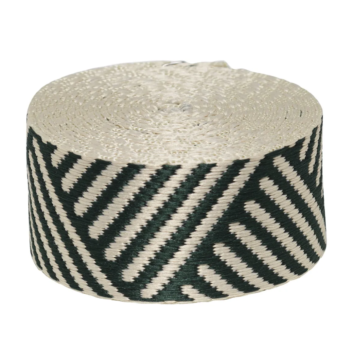 Veskerem, beige med mønster, lengde 250 cm, bredde 3,8 cm
