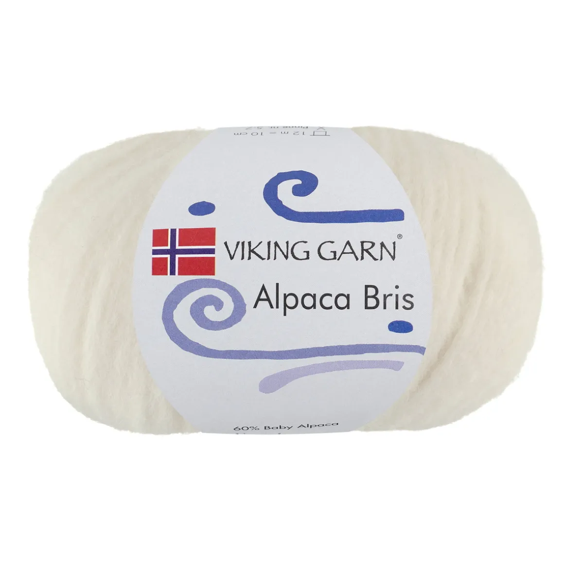 Viking Garn Alpaca Bris 50 g naturhvit 302