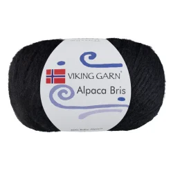 Viking Garn Alpaca Bris 50 g svart 303