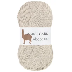 Viking Garn Alpaca Fine 50 g lysegrå 612
