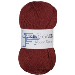 Viking Garn Alpaca Storm 50 g mørk rød 558