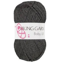 Viking Garn Baby Ull 50 g grå 315