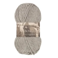Viking Garn Eco Highland Wool 50 g lysegrå 213