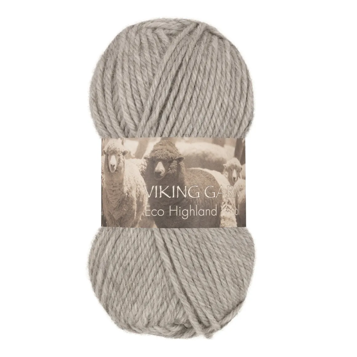 Viking Garn Eco Highland Wool 50 g lysegrå 213