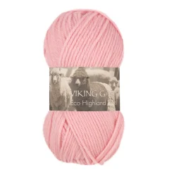 Viking Garn Eco Highland Wool 50 g lyserosa 263