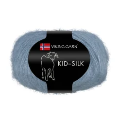 Viking Garn Kid-Silk 25 g gråblå 322