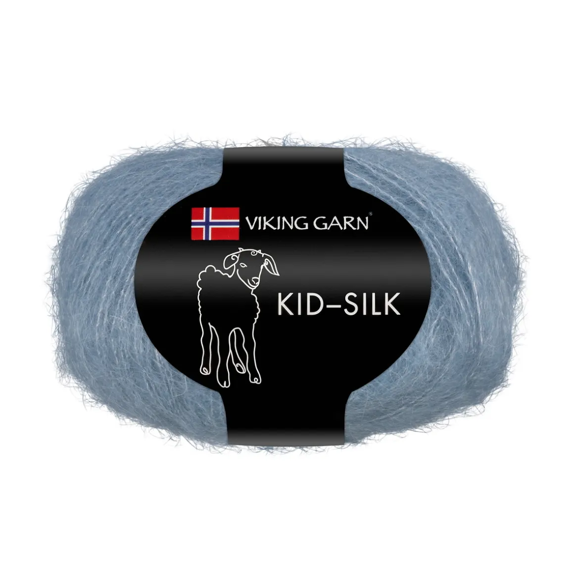 Viking Garn Kid-Silk 25 g gråblå 322