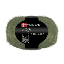 Viking Garn Kid-Silk 25 g mørkegrønn 334
