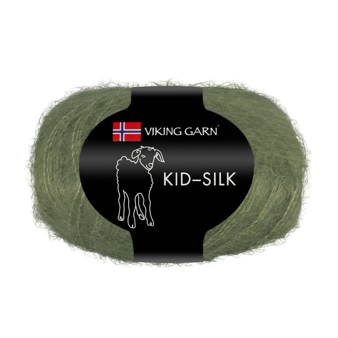 Viking Garn Kid-Silk 25 g mørkegrønn 334