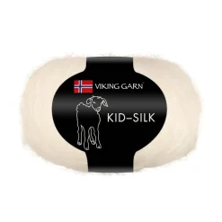 Viking Garn Kid-Silk 25 g naturhvit 302