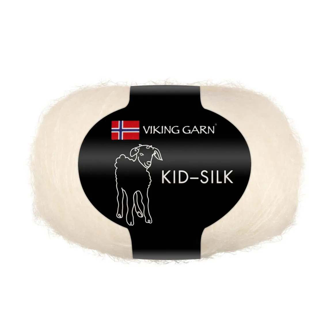 Viking Garn Kid-Silk 25 g naturhvit 302