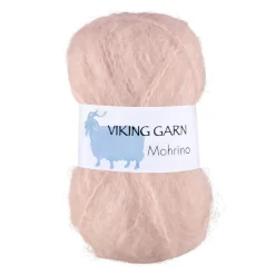Viking Garn Mohrino 50 g lyserosa 582