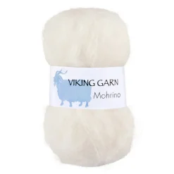 Viking Garn Mohrino 50 g naturhvit 502