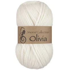 Viking Garn Olivia 50 g hvit