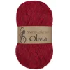 Viking Garn Olivia 50 g mørkerød