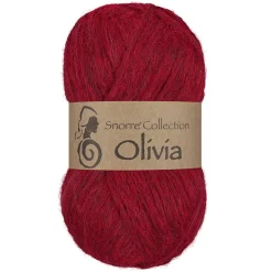 Viking Garn Olivia 50 g mørkerød