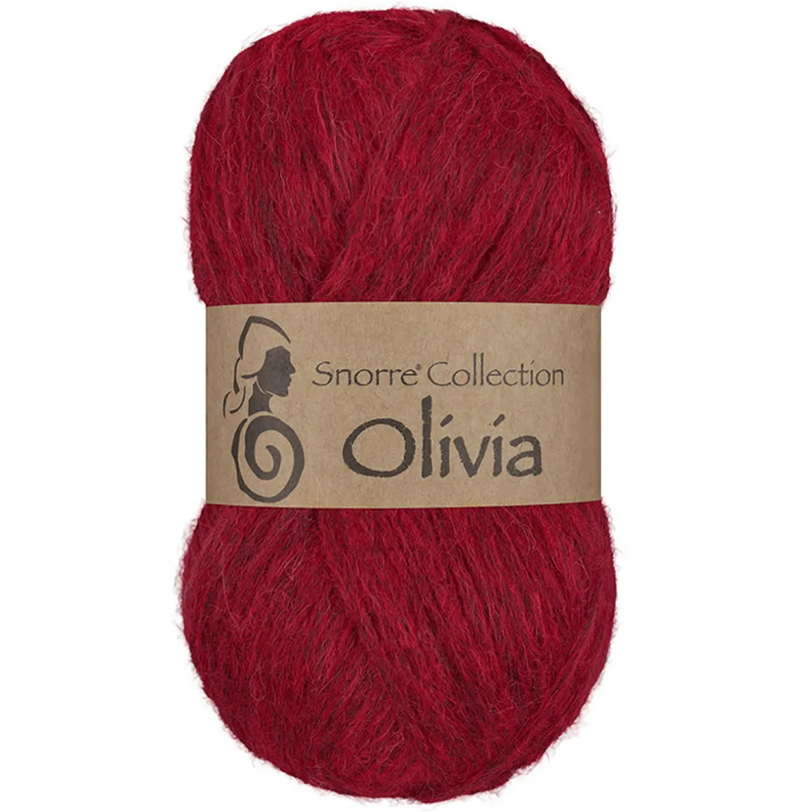 Viking Garn Olivia 50 g mørkerød
