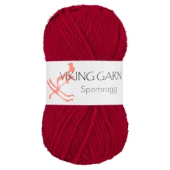 Viking Garn Sportsragg 50 g rød 565