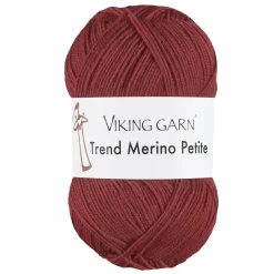 Viking Garn Trend Merino Petite 50 g mørkerød 356