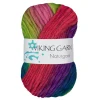Viking Naturgarn 50 g grønn/rosa 638