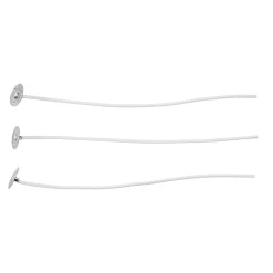 Vokset veke med vekeholder, til lysgelé / gellys, 10-pakning Lengde 15 cm