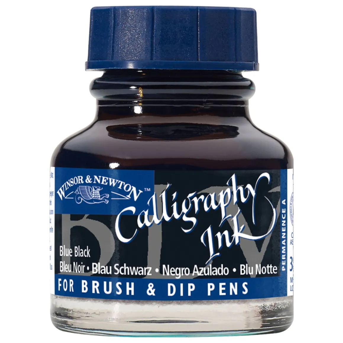 Winsor & Newton Calligraphy Ink, Transparent 30 ml Blue Black 034