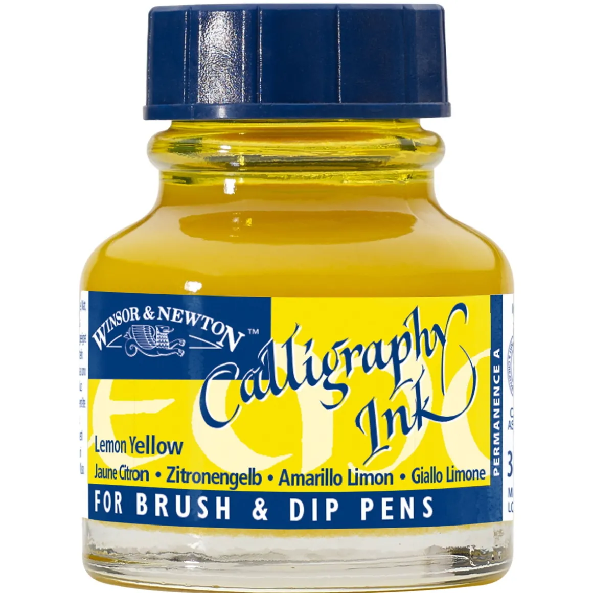 Winsor & Newton Calligraphy Ink, Transparent 30 ml Lemon Yellow 345