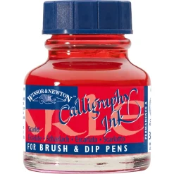 Winsor & Newton Calligraphy Ink, Transparent 30 ml Scarlet Red 601