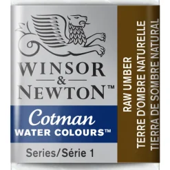 Winsor & Newton Cotman akvarellmaling halvkopp – Raw Umber 554