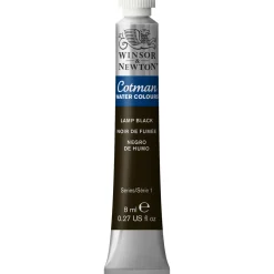 Winsor & Newton Cotman akvarellmaling 8 ml tube – Lamp Black 337