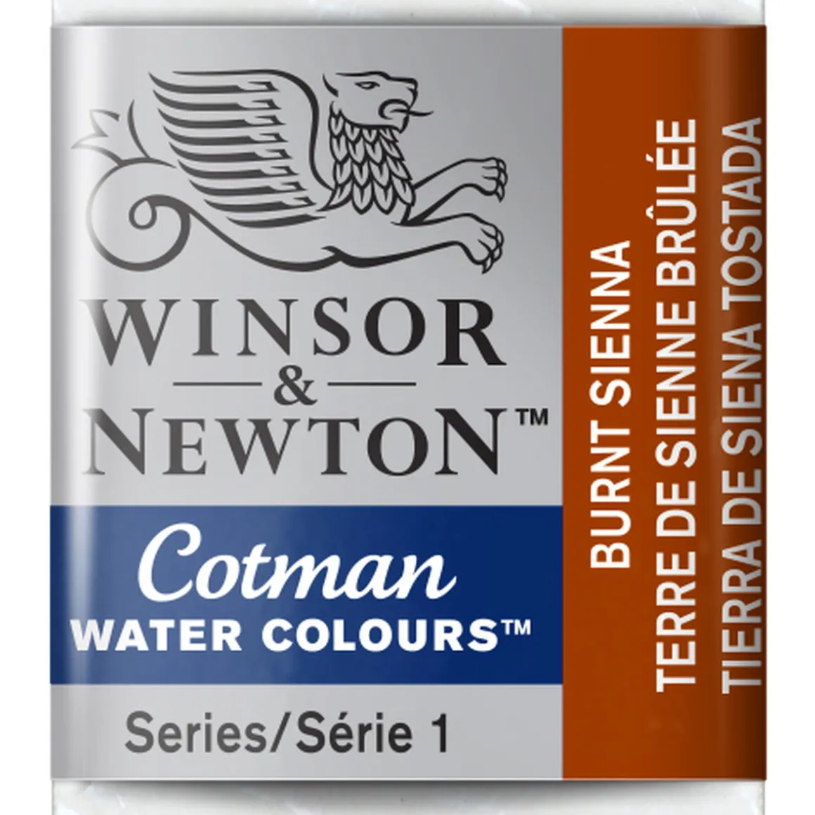 Winsor & Newton Cotman akvarellmaling halvkopp – Burnt Sienna 074