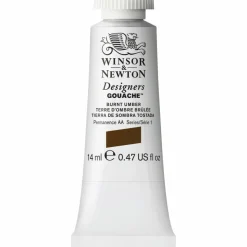 Winsor & Newton Designers Gouache 14 ml – Burnt umber 076