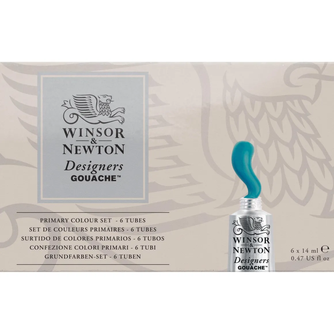 Winsor & Newton Designers Gouache Primary Set, 6×14 ml gouachemaling
