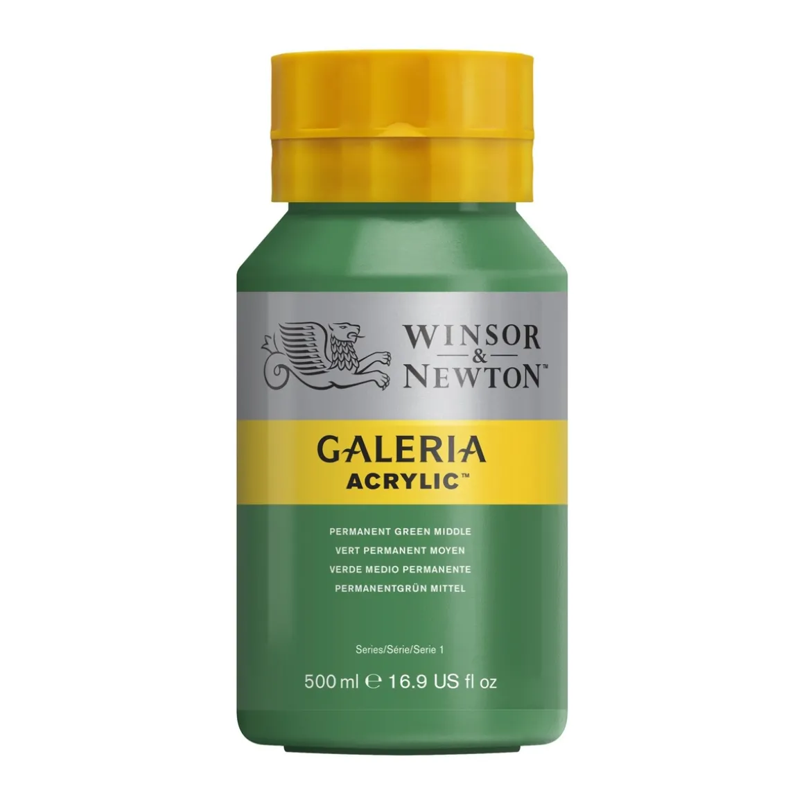 Winsor & Newton Galeria akrylmaling 500 ml Permanent Green Middle 484