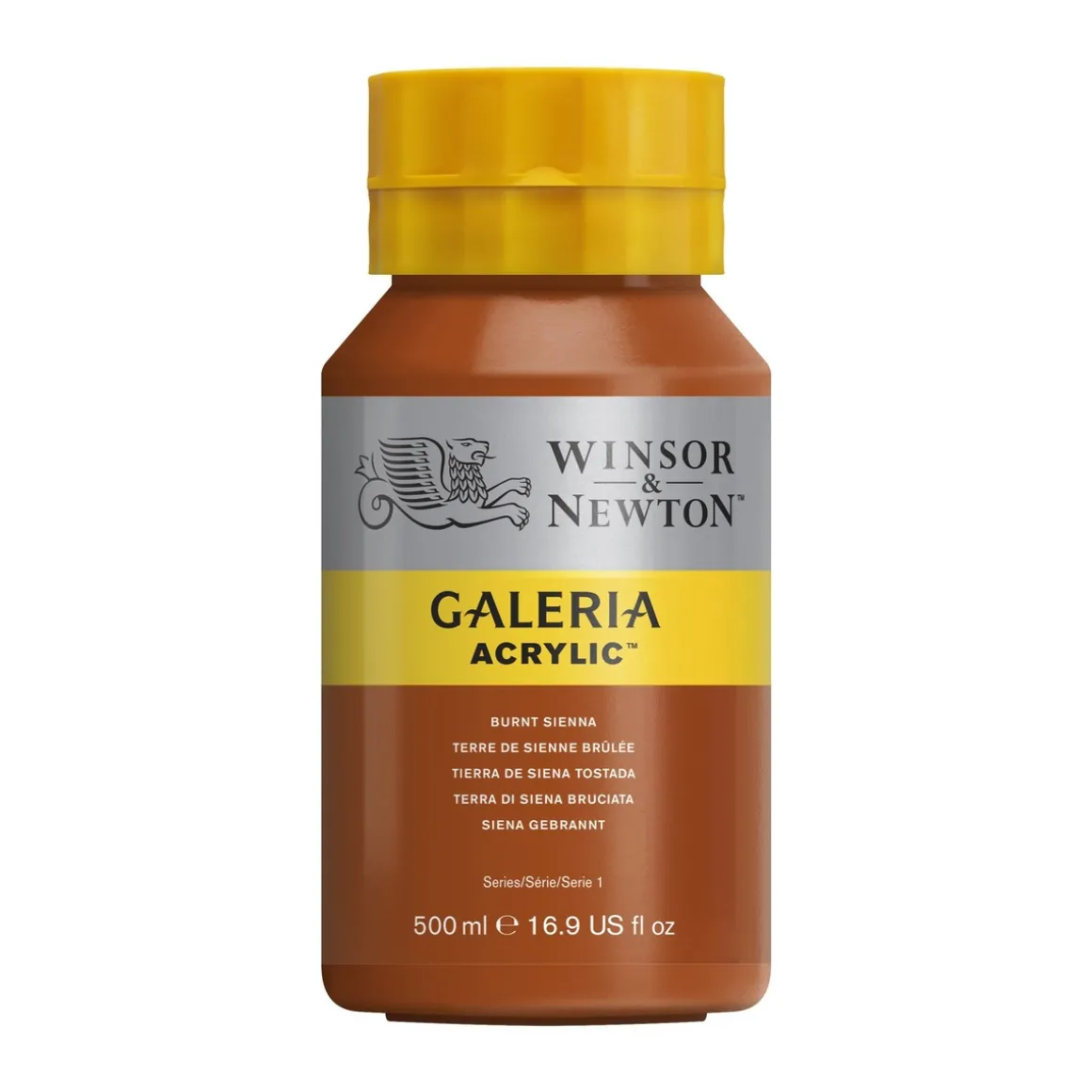 Winsor & Newton Galeria akrylmaling 500 ml Burnt Sienna 074