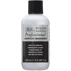 Winsor & Newton Matt UV Varnish 125 ml, beskyttende ferniss mot sollys, støv og så videre.