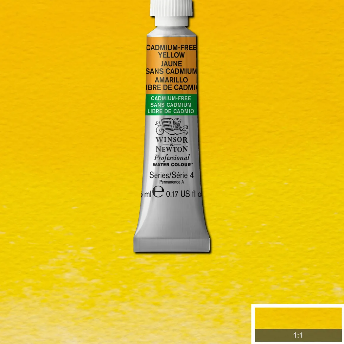 Winsor & Newton Professional akvarellmaling 5 ml Cadmium-Free Yellow 890