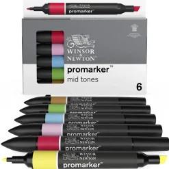 W&N Promarker 6 Mid tones